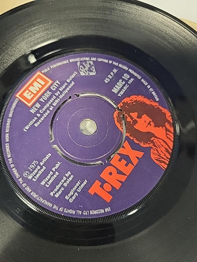 T Rex New York City 1975 Original Vinyl Single