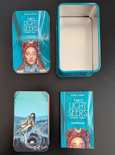 The Light Seers Pocket Tarot Chris-Anne 78 Card Deck + Guidebook Tin