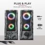 GXT 606 Javv RGB-Illuminated 2.0 PC Speakers, 12 W Peak Power, 3.5 mm Jack, Metal Grille, USB Powered Sound System, Speaker Set for Computer, Laptop, Mac Image 3