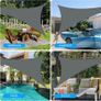 Sun Shade Sail Waterproof Outdoor Garden Patio Party Sunscreen Awning 2x2x2m Triangle Canopy 98% UV Block with Free Rope MULTIPLE COLOURS/SIZES AVAILABLE Image 9