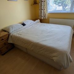 cheap and comfy King Size Divan & Ikea mattress