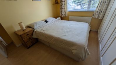 cheap and comfy King Size Divan & Ikea mattress