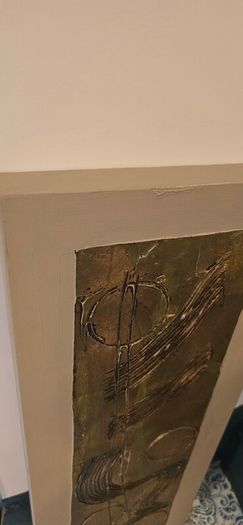 Taupe & Gold Canvas Painting