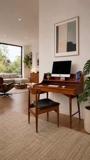 Mid Century Danish Teak Desk & Chair