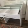 glass top table cabinet Image 2