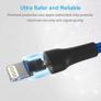 iPhone Charger Lead [Apple MFi Certified] 3M/10ft Lightning to USB Cable Nylon Braided Charging Wire Cord for iPhone 11, iPhone XR, iPhone XS Max, XS/X/8/7/6s/6/SE/iPad/iPod/AirPods - Blue Image 3