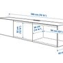 TV Bench BESTA Ikea White Pale Grey Green Image 6