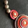 silver and leather necklace Image 2