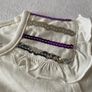 New Cream Frill Shoulder Long Sleeve Top with sequins Image 3