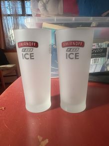 2 x Smirnoff ice pint glasses