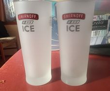 2 x Smirnoff ice pint glasses