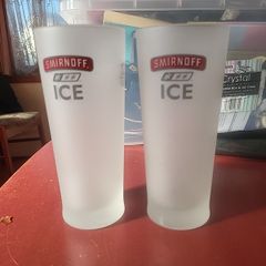 2 x Smirnoff ice pint glasses