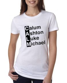 5 Seconds of summer names logo mens and womens T-Shirt Size XS-XXL