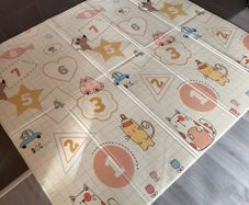 Large foldable reversible baby play mat, double sided, waterproof