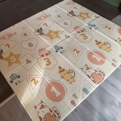 Large foldable reversible baby play mat, double sided, waterproof