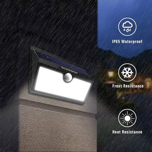 Solar Lights Outdoor, HETP Upgraded 78 LED Solar Motion Sensor Security Lights - Solar Powered Lights Waterproof Wireless Wall Lights Solar Lamps with 3 Intelligent Modes for Outside(2 Pack)