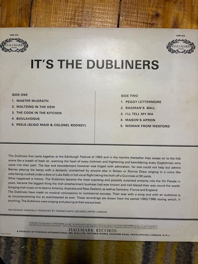 The Dubliners. Vinyl lp