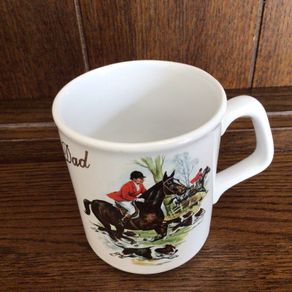 Vintage Hunt Scene Tally Ho Mug for Dad