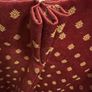 Stunning set of bespoke floor length maroon brocade curtains with gold "butti" motif Image 3