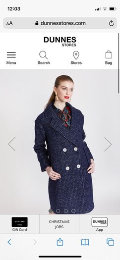 Savida speckled navy coat with white fleck size 12