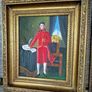 Pair of Vintage Hand-Painted Oil Paintings in Ornate Gilt Frames - 15" x 13" Image 2