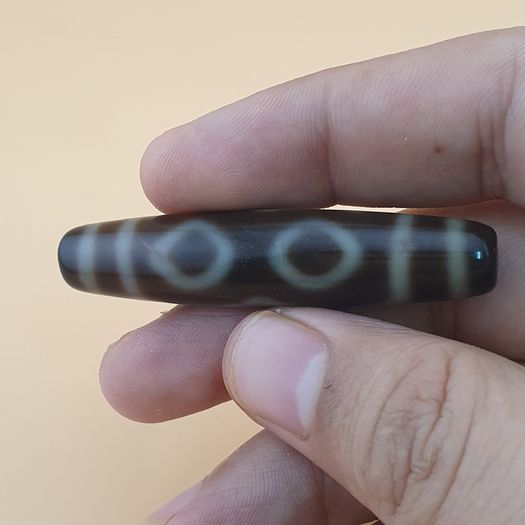 Vintage Himalayan Tibetan 4 Eyes Agate Dzi Bead Amulet