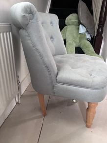 Sage Green Button-Tufted Occasional Chair