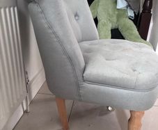 Sage Green Button-Tufted Occasional Chair