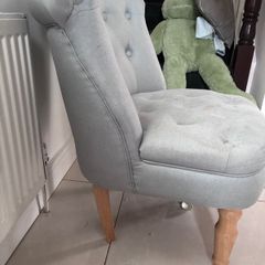 Sage Green Button-Tufted Occasional Chair