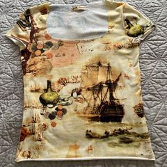 Rare Y2K Ennepi Beat Cropped Art T-Shirt Top - Size S