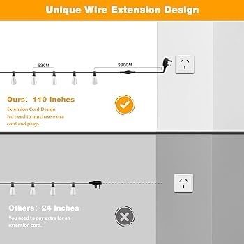 NEW SALE | 60FT Outdoor LED String Lights, ST38 Garden String Lights Mains Powered,Waterproof LED Outdoor Festoon Lights, 30 1 Bulbs 2700K Outside Patio String Lights for Decor Cafe Party Wedding