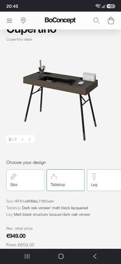 Designer Boconcept Cupertino Desk