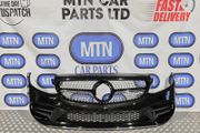 Front Bumper For Mercedes C Class W205 19-21 Facelift Models Amg Line Black C197