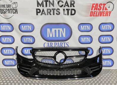 Front Bumper For Mercedes C Class W205 19-21 Facelift Models Amg Line Black C197