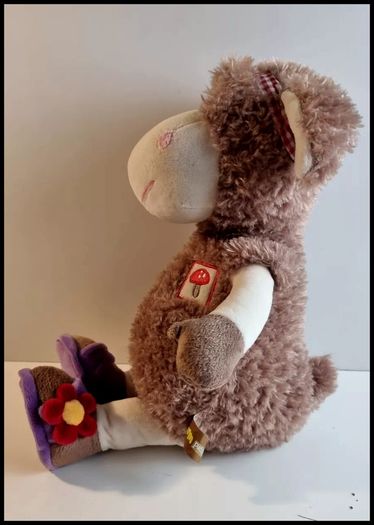 Card Factory Farm Patch Brown Lamb  Soft Plush Toy With Slippers