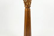 Carved French Fruit Wood &amp; Parcel Gilt Pedestal