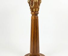 Carved French Fruit Wood & Parcel Gilt Pedestal