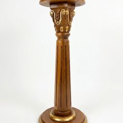 Carved French Fruit Wood & Parcel Gilt Pedestal