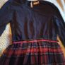 name it navy and check dress Image 3