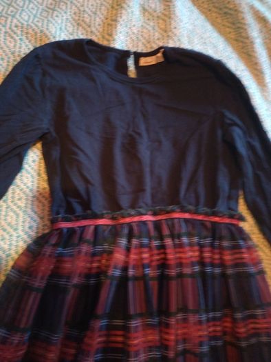 name it navy and check dress
