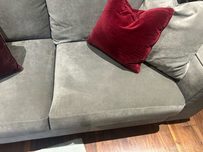 Grey Fabric 2 Seater Sofa For Sale