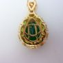 Sterling silver, 14k gold plated, green onyx & diopside pendant & necklace Image 7