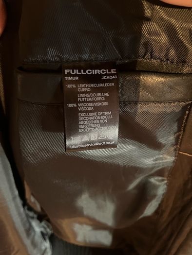 Mens Leather Jacket Size L