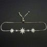 Star Starburst Adjustable Silver Bracelet Image 3