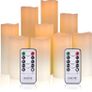 LED Candles, OSHINE Flameless Candles (H 4"5" 6"7" 8"9") Set of 9 Real Wax Pillar Flickering Battery Candles With10-key Remote Control Timer 300 Hours(Not Included Batteries)choice suit for all ages from children to Image 6