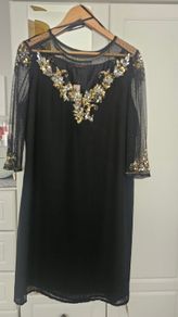 Black dressy new dress Savoir embellished