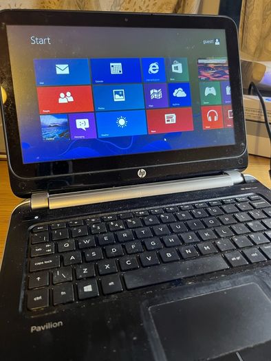 HP Pavilion Notebook Laptop AMD A4 Touchscreen - Reset and Working - No Charger