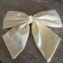 Cream/ivory bow hair clip. Elegant and feminine design with long tails, perfect for weddings, parties, special occasions or everyday wear. Like new never used Image 2