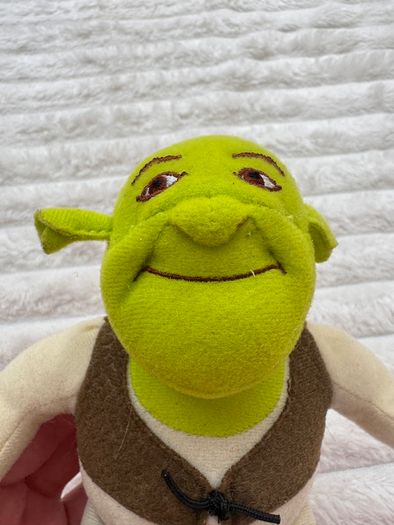 Shrek 2001 Vintage Plush Pizza Hut NOT working approx. 20 cm. Used Please see photos