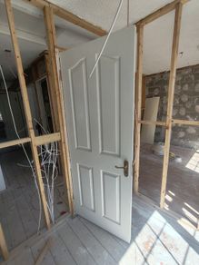 3 white doors